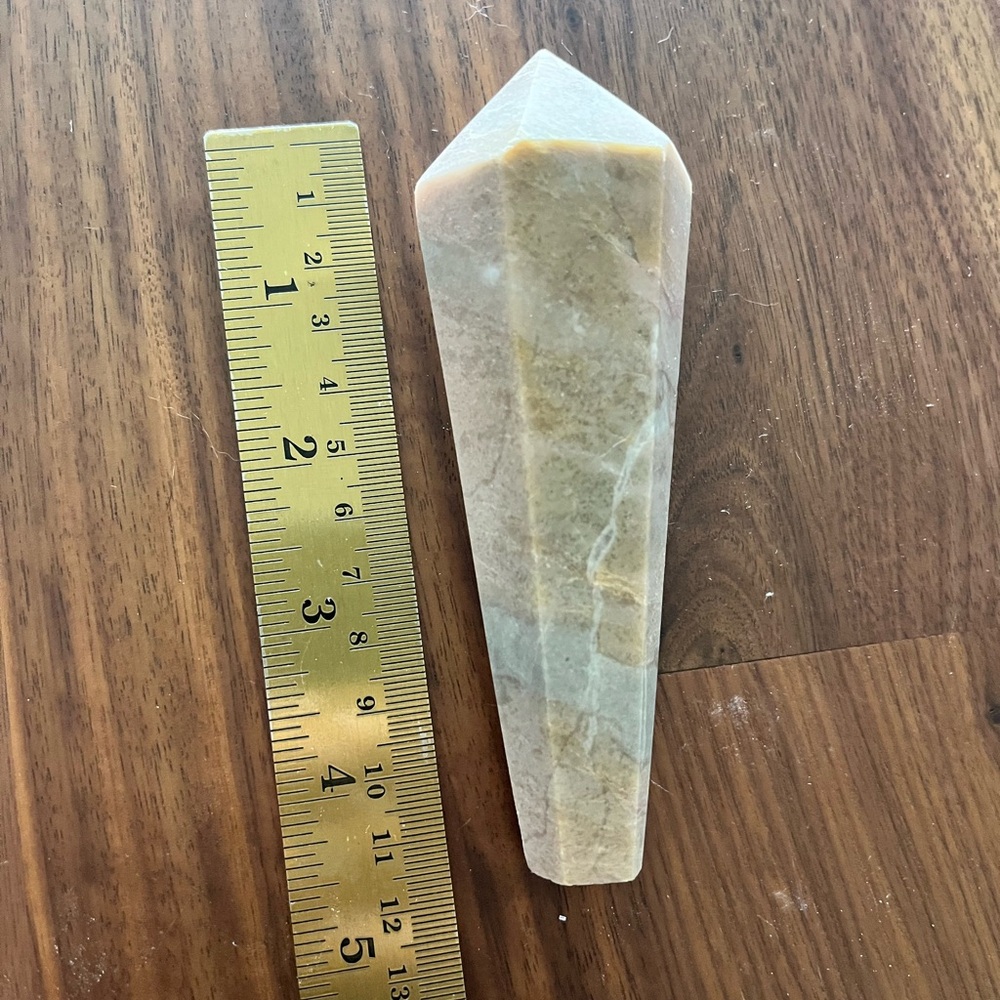 Natural Crystal Stone Pink Opal Amethyst Point Wand 6.6oz Healing Quartz